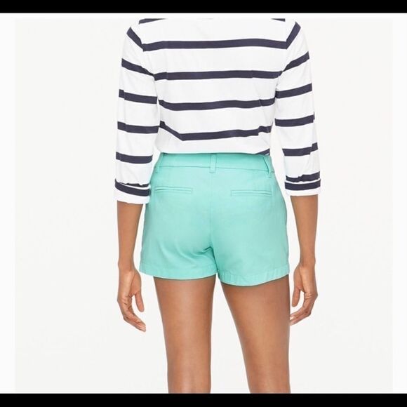 J Crew Chino Shorts Size 00 Mint Green 100% Cotton - Picture 2 of 9